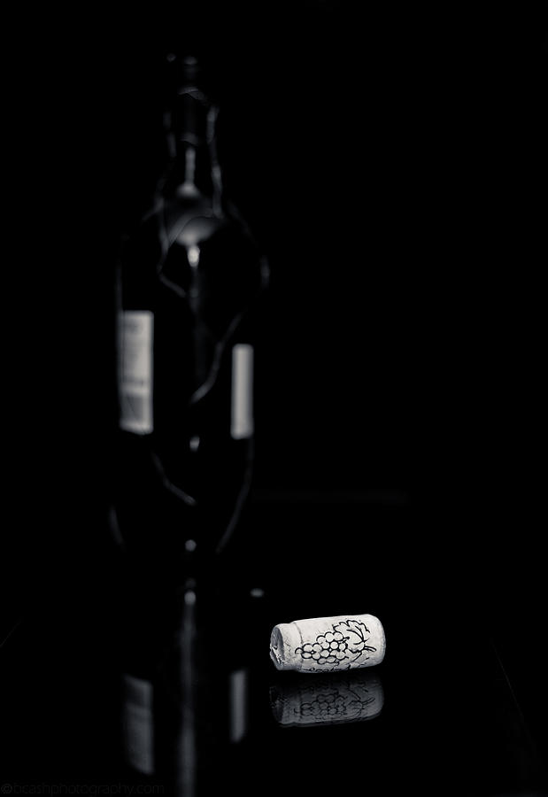 Cork and Bottle Photograph by B Cash