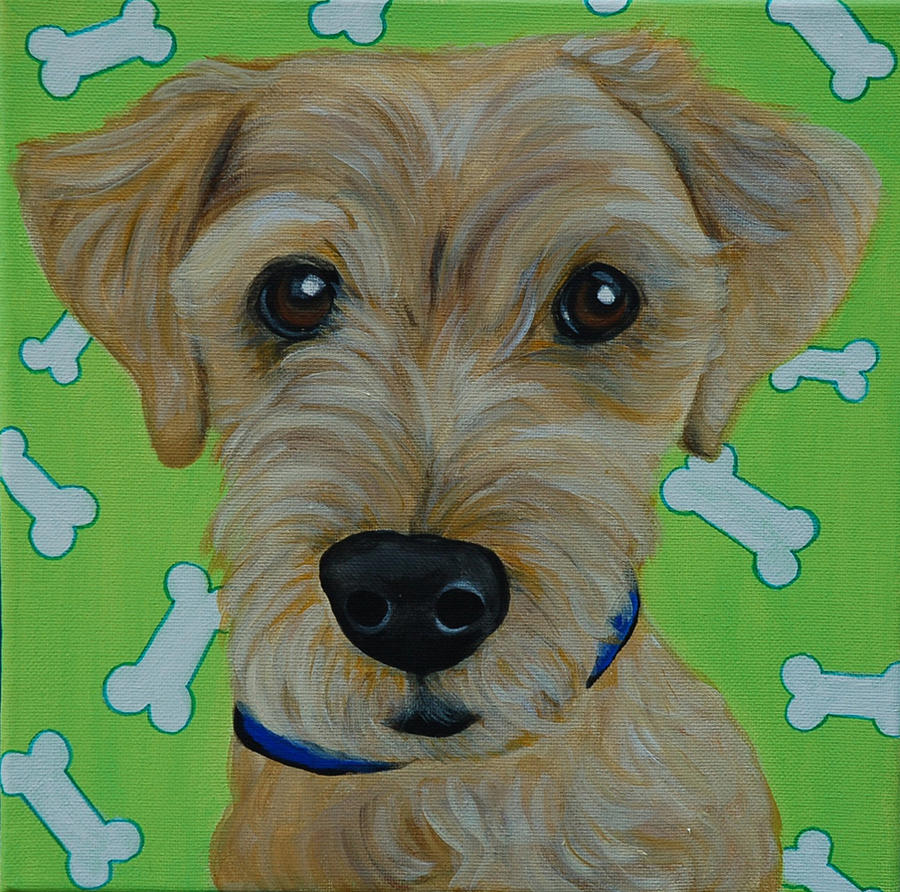 Custom Pet Portrait Painting - Corky The Yorkie by Lauren Elizabeth