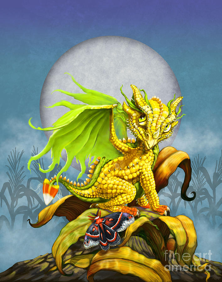 Dragon Digital Art - Corn Dragon by Stanley Morrison