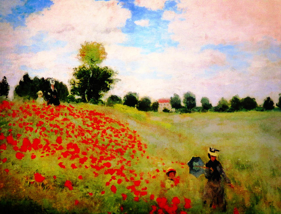Claude Monet Painting - Corn poppy by Celestial Images