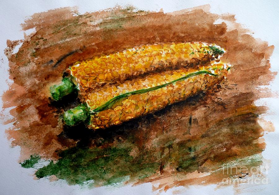 Corn Painting by Zaira Dzhaubaeva