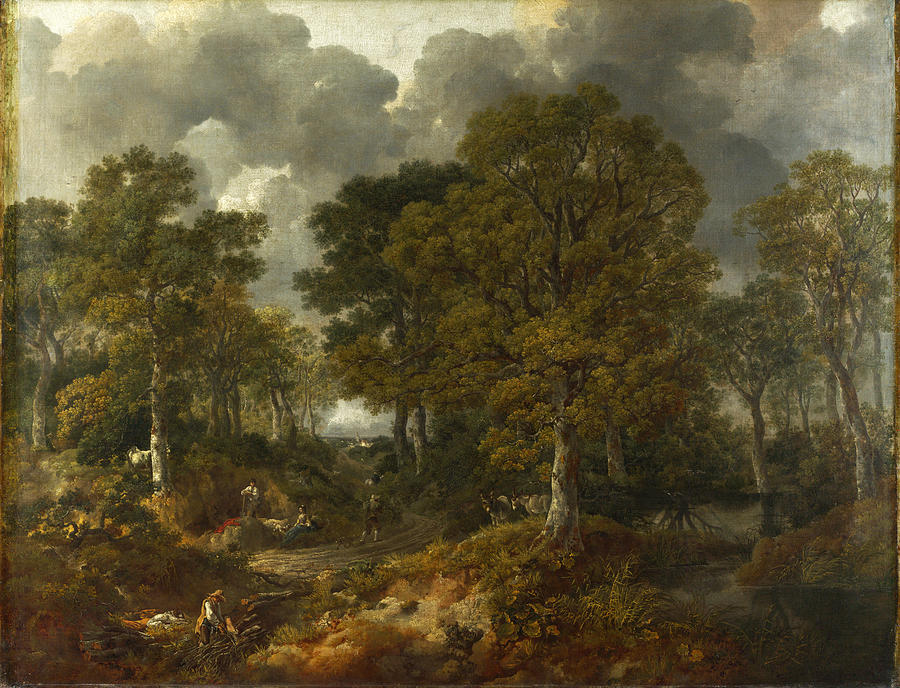 Cornard Wood near Sudbury Suffolk Painting by Thomas Gainsborough