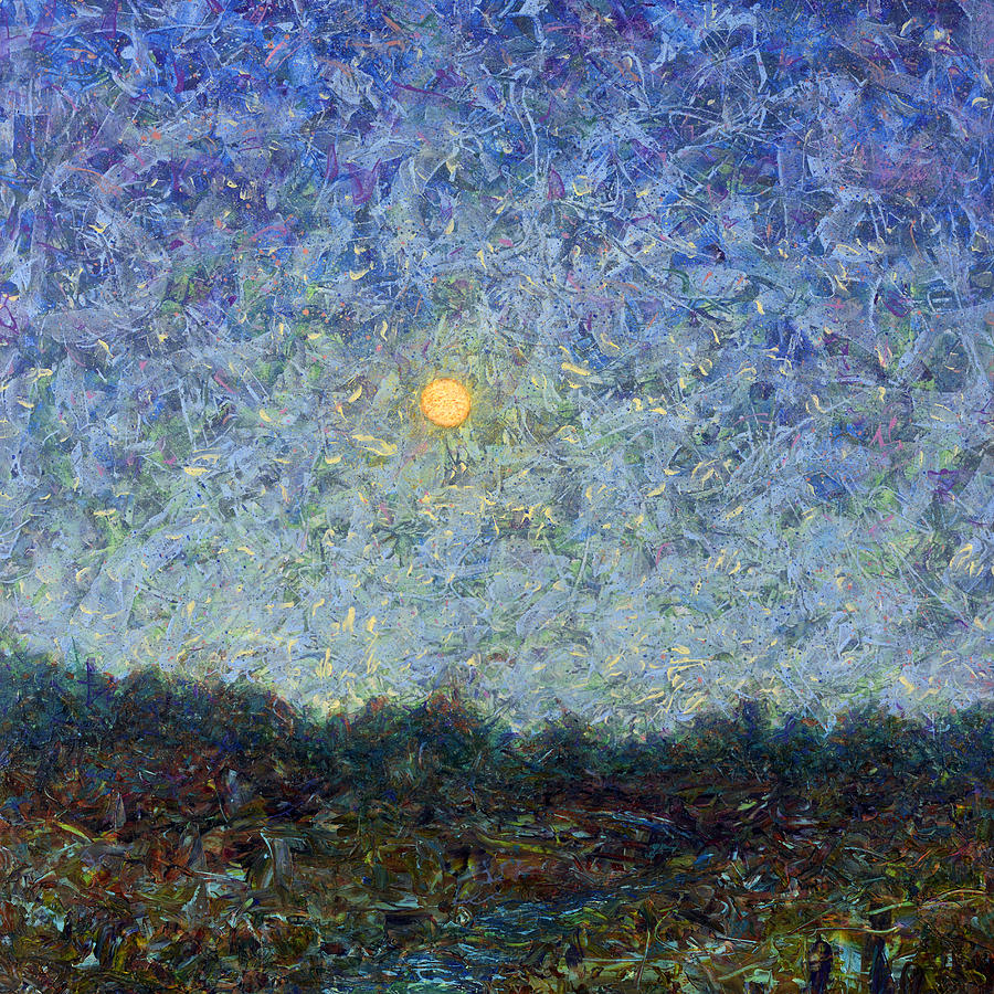 Impressionism Painting - Cornbread Moon - Square by James W Johnson