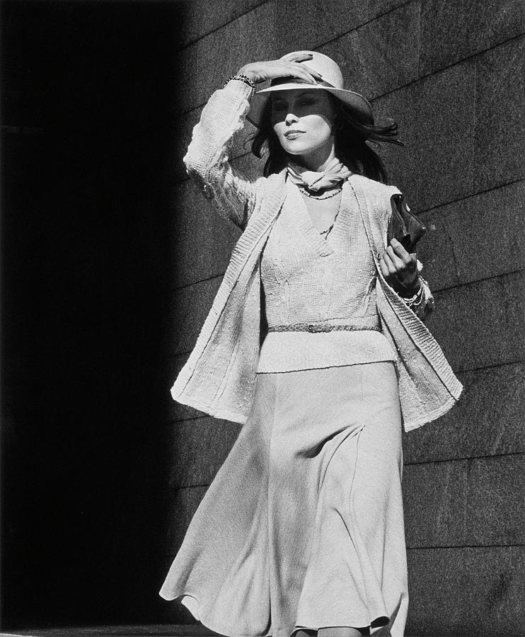 Cornelia Sharpe Wearing An Oscar De La Renta Photograph by Kourken Pakchanian