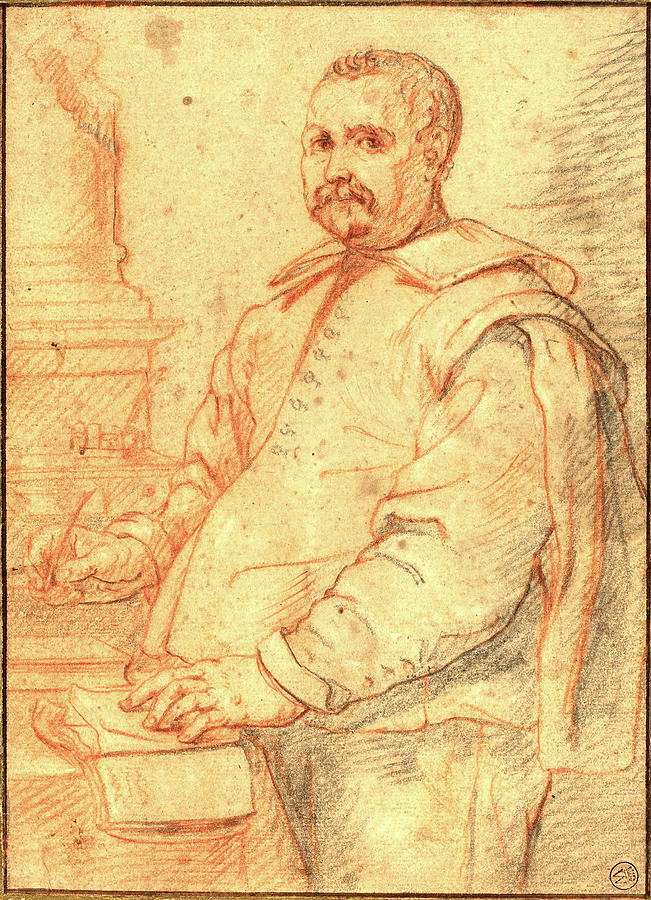 Cornelis Visscher, Dutch 16291662, A Scribe Drawing by Litz Collection
