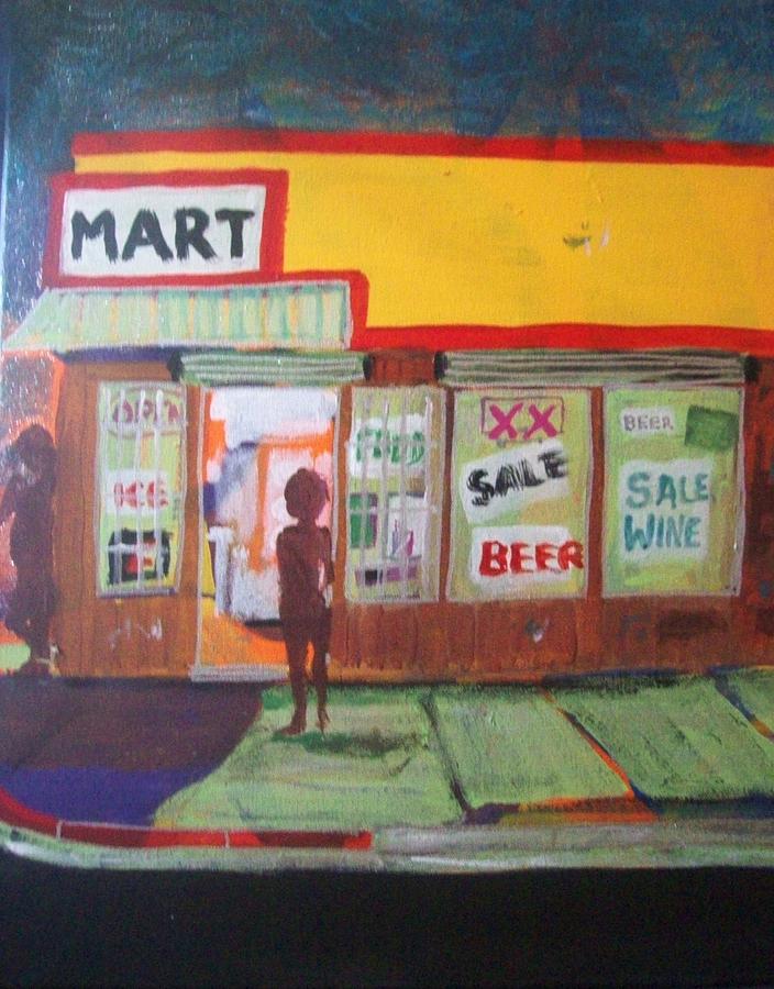 Corner Market Painting by James Christiansen