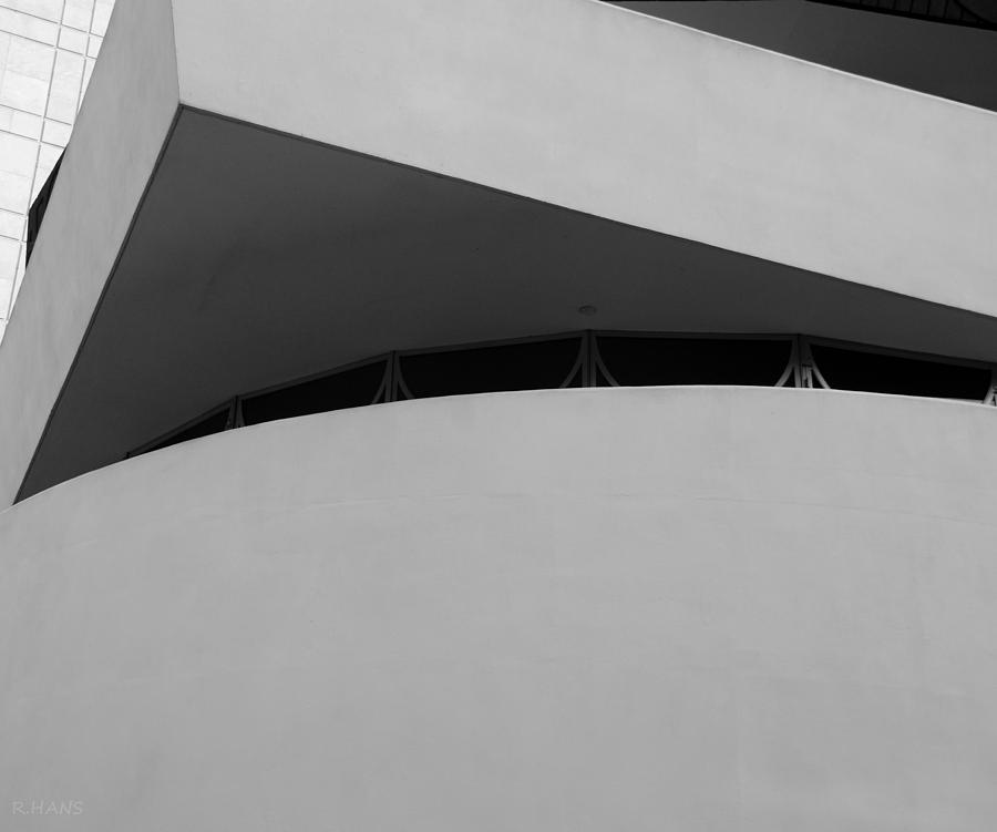 CORNER OF THE GUGGENHEIM in BLACK AND WHITE Photograph by Rob Hans