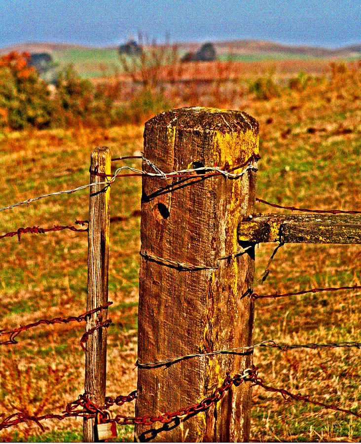 Corner Post at Gate Digital Art by Joseph Coulombe