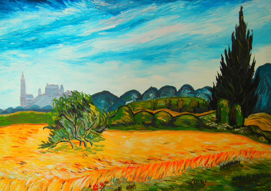 Cornfield Near Landshut - Van Gogh Style Painting