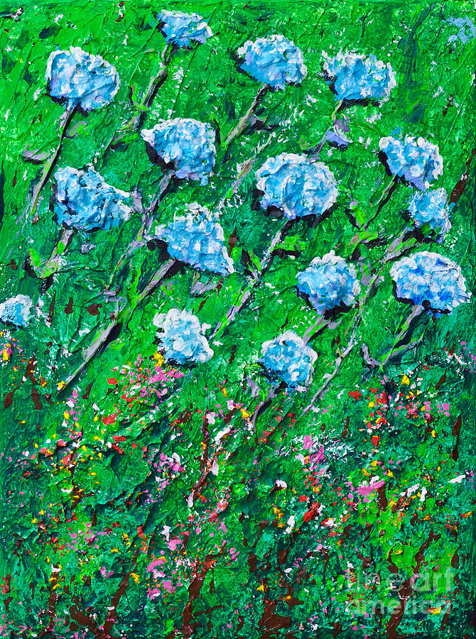 Cornflower Blue Painting by Alys Caviness-Gober
