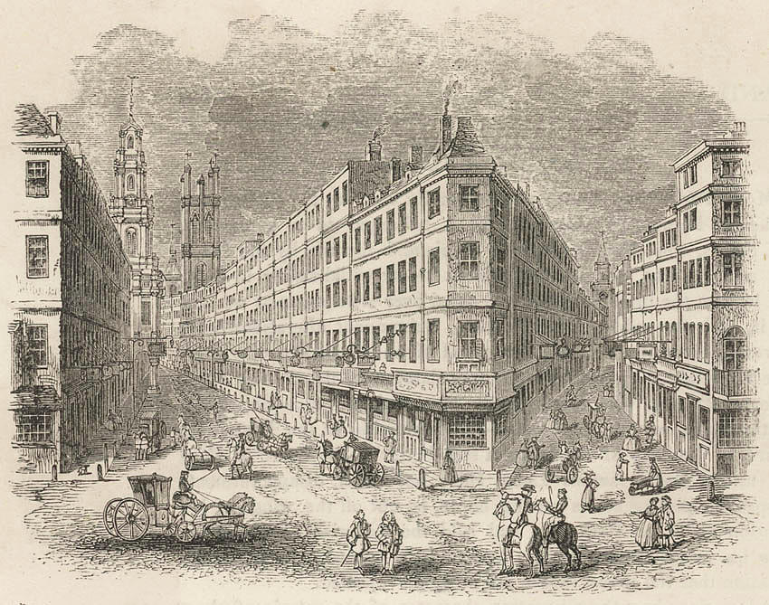 Cornhill, The Exchange And Lombard Drawing by Mary Evans Picture ...