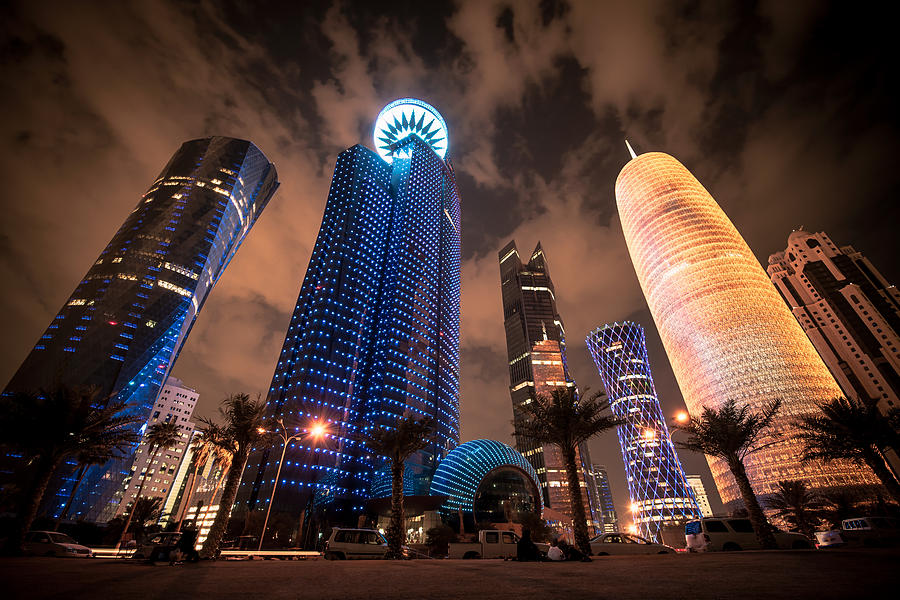 Corniche Doha Qatar Modern Urban Skyscrapers Photograph by Mlenny