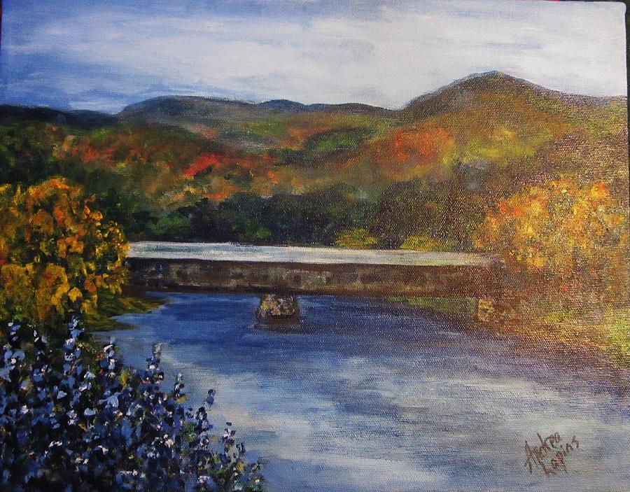 Cornish-Windsor Covered Bridge Painting by Andrea Flint Lapins | Fine ...