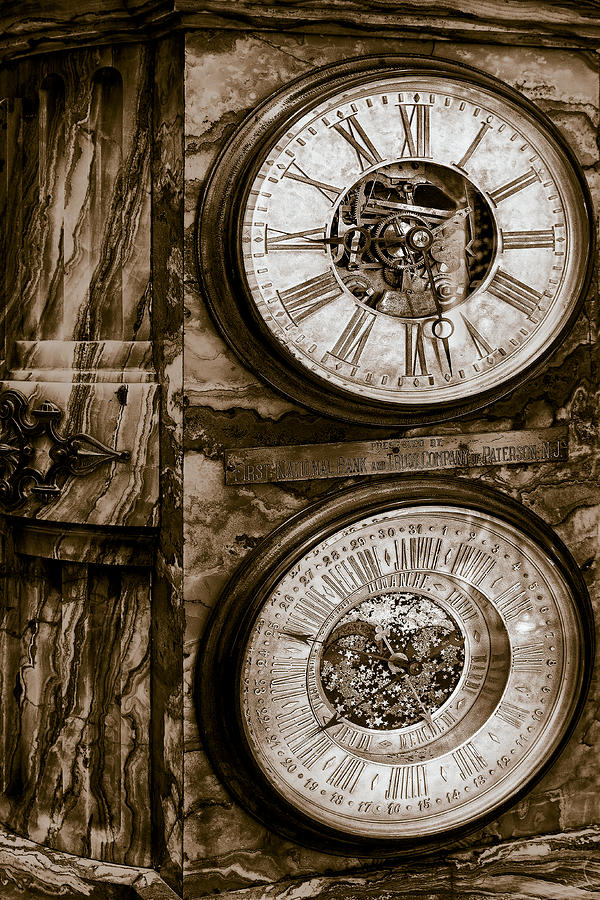 Cornu Clock In Sepia Photograph by Susan Candelario