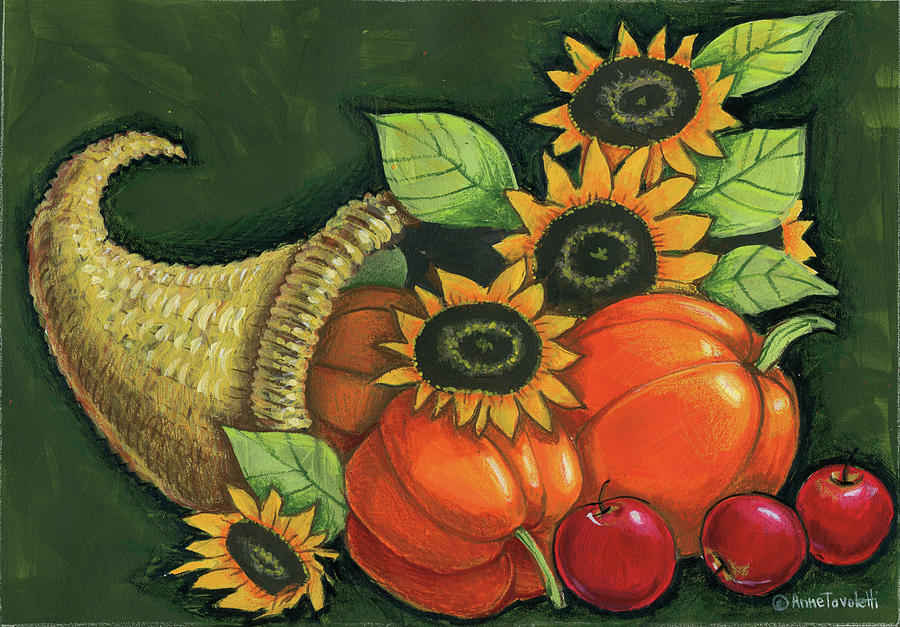 Apple Painting - Cornucopia by Anne Tavoletti
