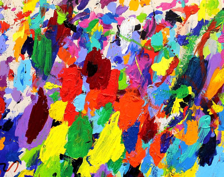 Abstract Painting - Cornucopia Of Colour I by John  Nolan
