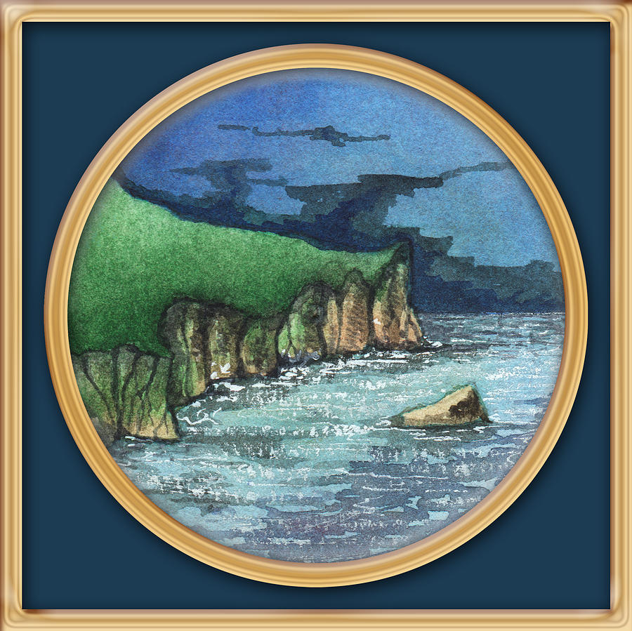 Cornwall Cliffs Painting by Deborah Runham