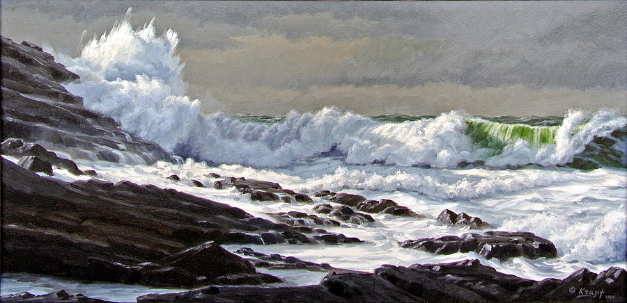 Seascape Painting - Cornwall Coast by Paul Krapf