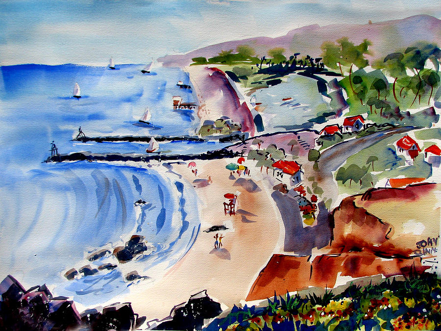 Beach Painting - Corona Del Mar by John Dunn