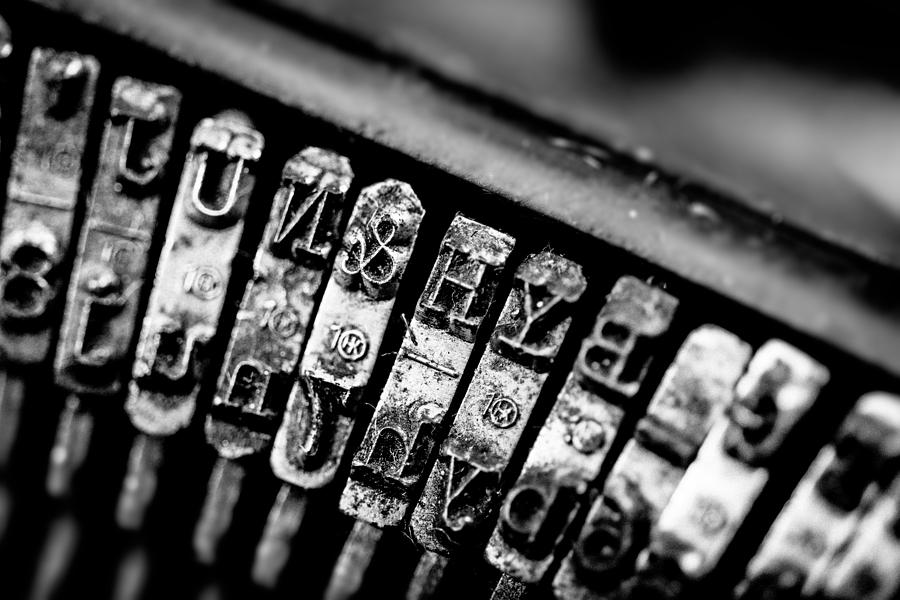 Vintage Photograph - Corona Four Typewriter Detail by Jon Woodhams