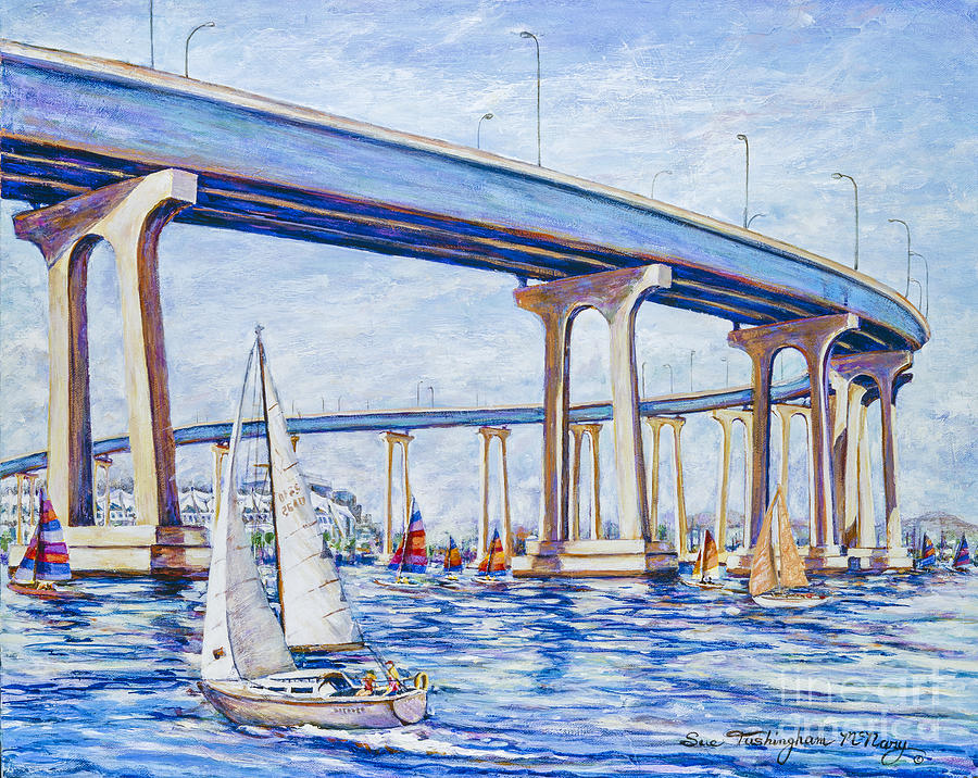 Coronado Bay Bridge Painting by Glenn McNary