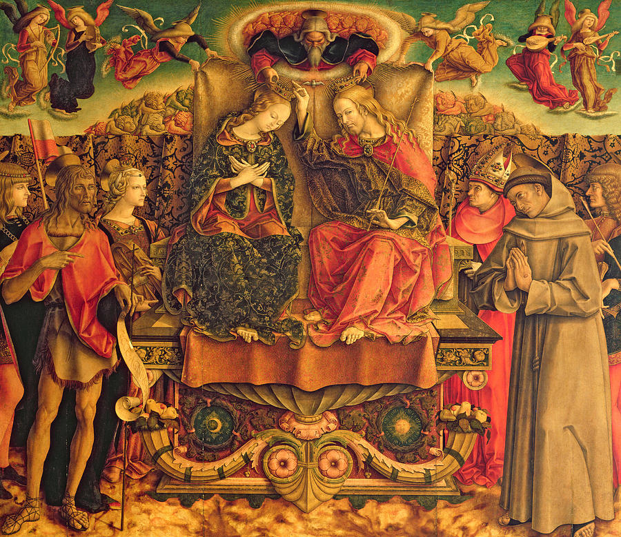 Carlo Crivelli Painting - Coronation of the Virgin by Carlo Crivelli