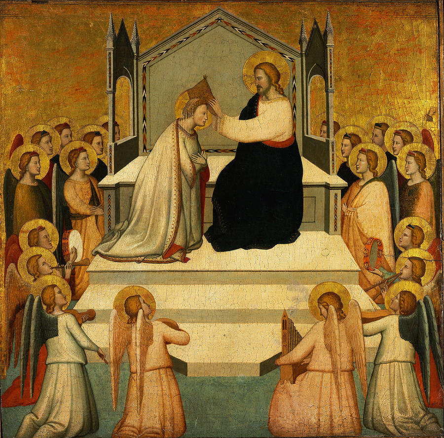 Coronation of the Virgin Painting by Maso di Banco