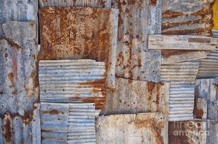 Corrugated Iron Background Photograph by Antony McAulay