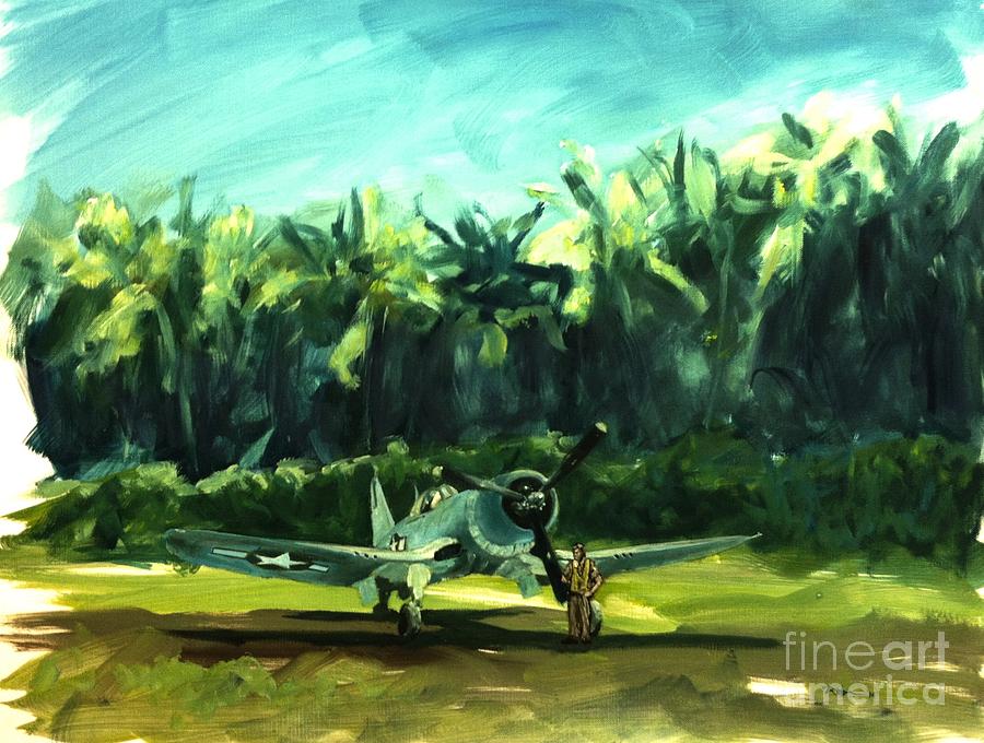 Corsair in Jungle Painting by Stephen Roberson