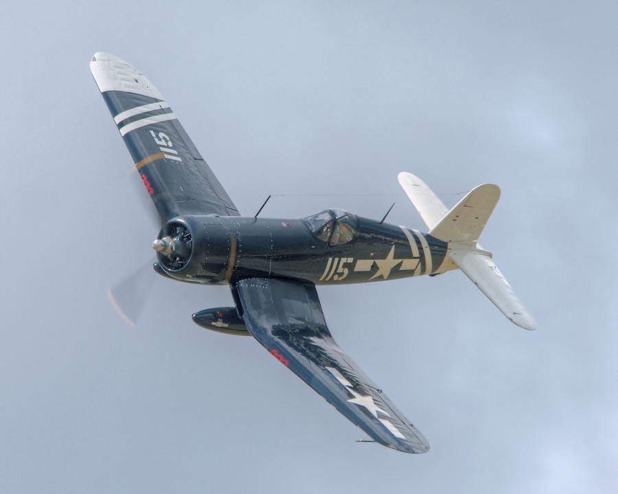 Airplane Photograph - Corsair by Jeff Cook