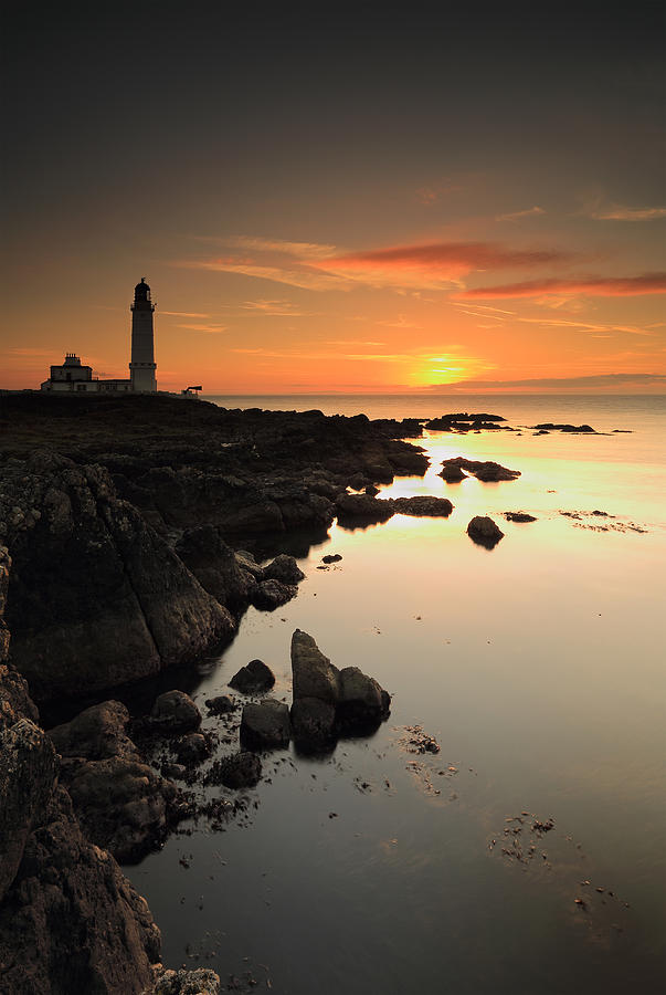 Sunset Photograph - Corsewall Lighthouse Sunset by Grant Glendinning