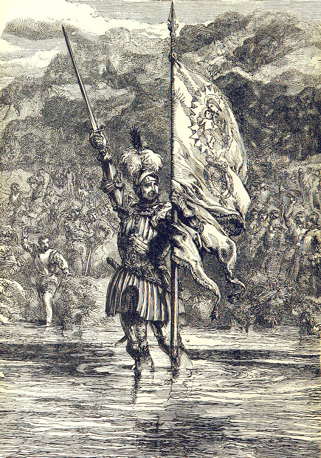 Cortez Claiming Mexico For Spain, 1519 Photograph by British Library