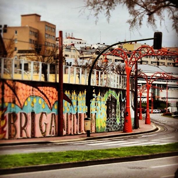 City Photograph - Coloured Street by Maria Elizabeth Alegre Rodriguez