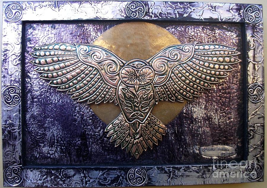 Owl Relief - Coruja Celta by Cacaio Tavares