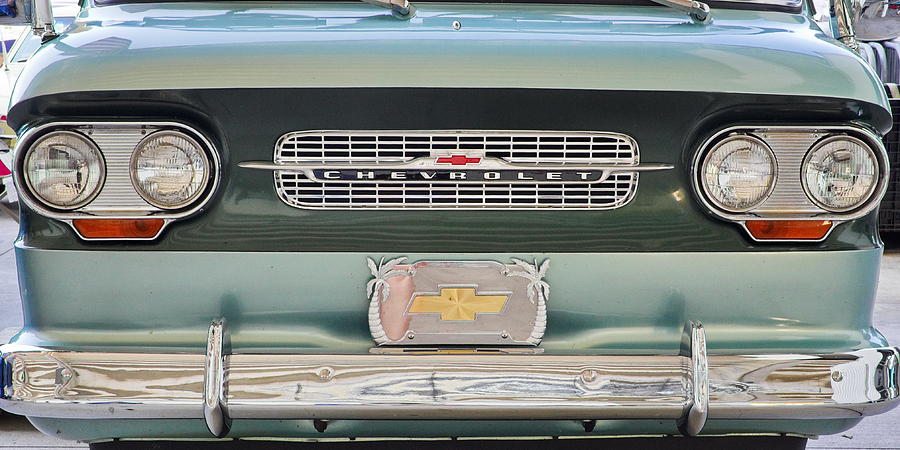 Truck Photograph - Chevrolet Corvaire95 Truck Grill by Simply  Photos