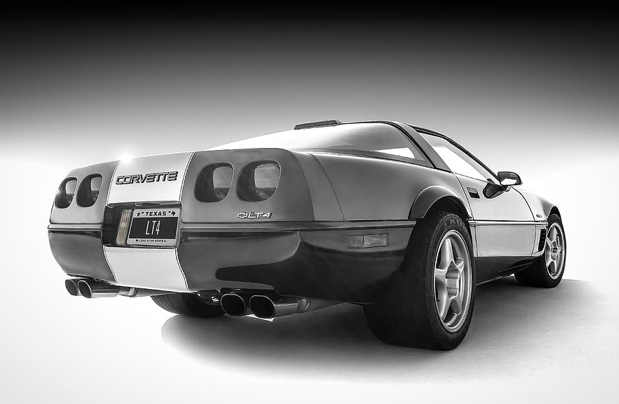 Vintage Digital Art - Corvette C4 by Douglas Pittman