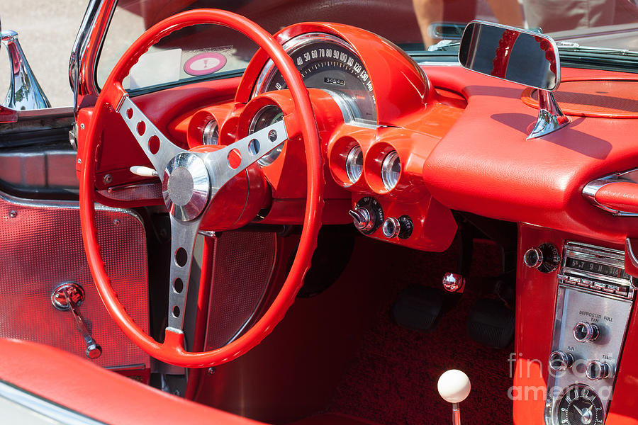 Corvette Dashboard Photograph by Diane Macdonald Corvette Dashboard Photograph by Diane Macdonald