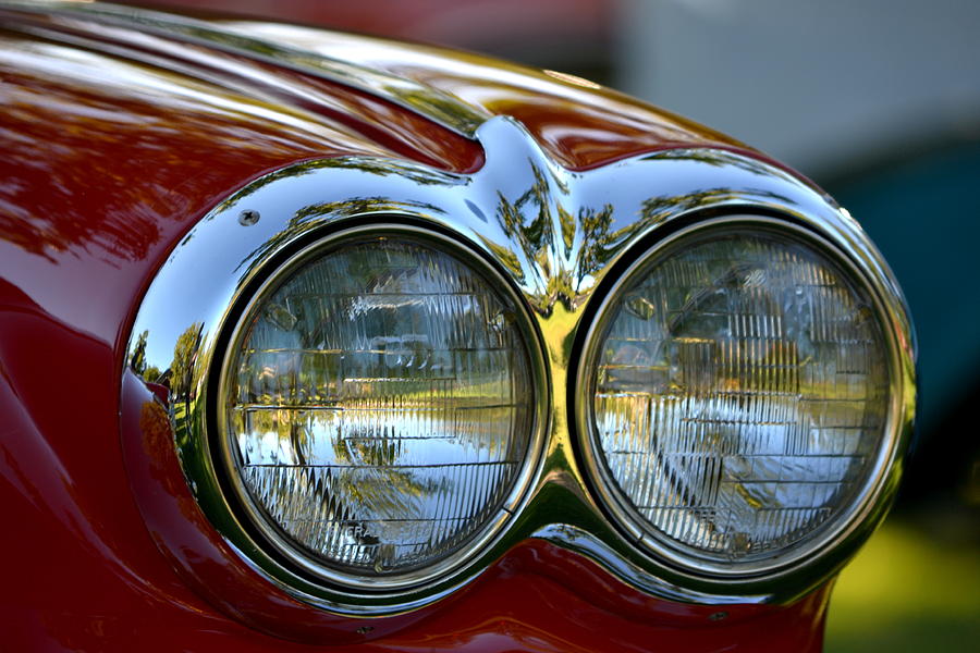 Corvette Head Light Photograph by Dean Ferreira