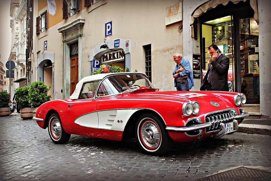 Corvette in Rome Photograph by Steve Natale