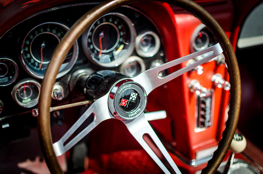 Corvette Steering Wheel Photograph by David Morefield