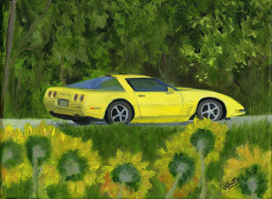Corvette Summer Painting by Deborah Butts