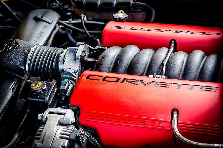 Corvette Under the Hood Photograph by David Morefield