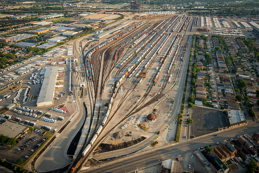 Corwith Intermodal Rail Yard Chicago Photograph by Steve Gadomski