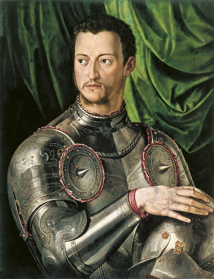 Cosimo de Medici in Armour Painting by Bronzino