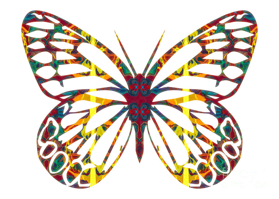Cosmic Butterfly Abstract Pattern Artwork Digital Art by Omaste Witkowski