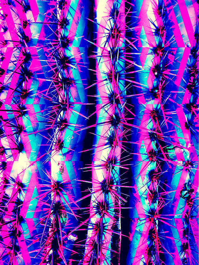Scottsdale Mixed Media - Cosmic Cactus 5 by MB Dallocchio