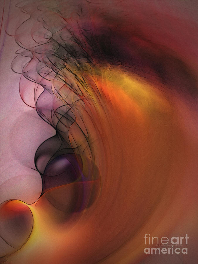 Abstract Digital Art - Cosmic by Karin Kuhlmann