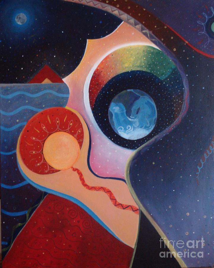 Cosmic Carnival IIl aka Desire Painting by Helena Tiainen