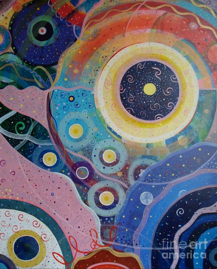 Cosmic Carnival Vl aka Circles Painting by Helena Tiainen