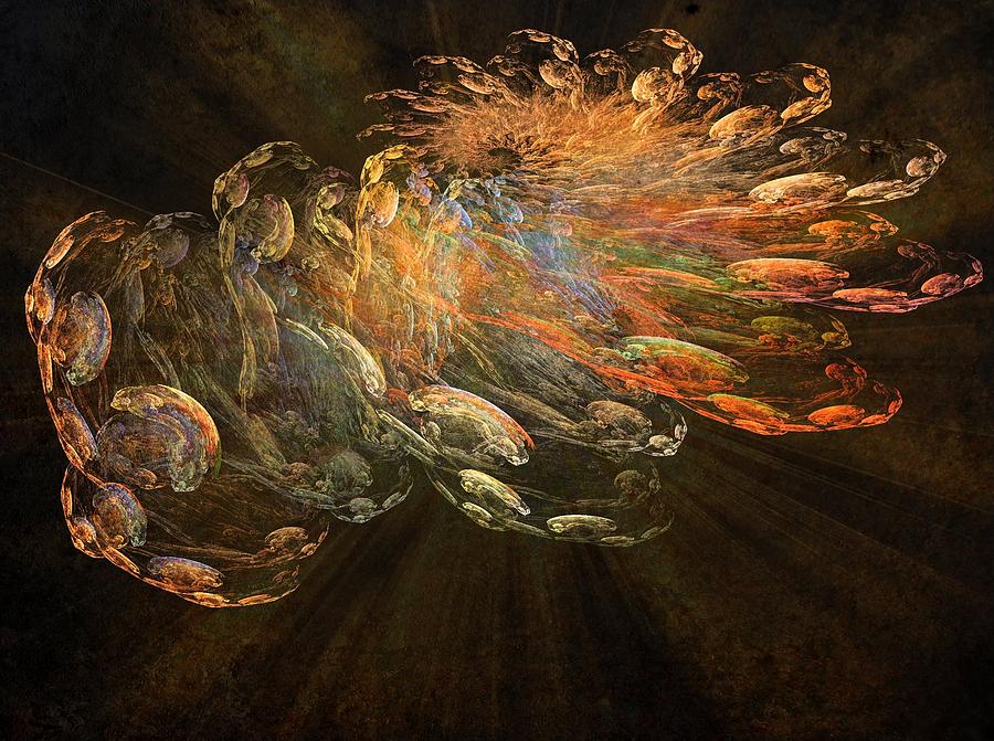 Cosmic Dust and Light Beauty fine fractal art Painting by Georgeta  Blanaru